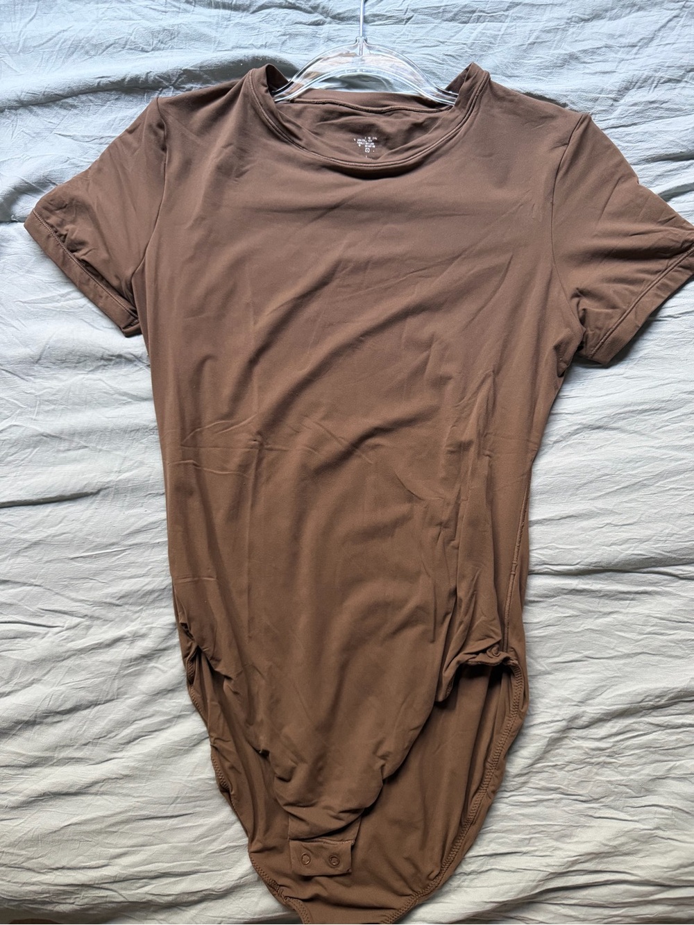 SKIMS Brown Short Sleeve Bodysuit - Snap Closure